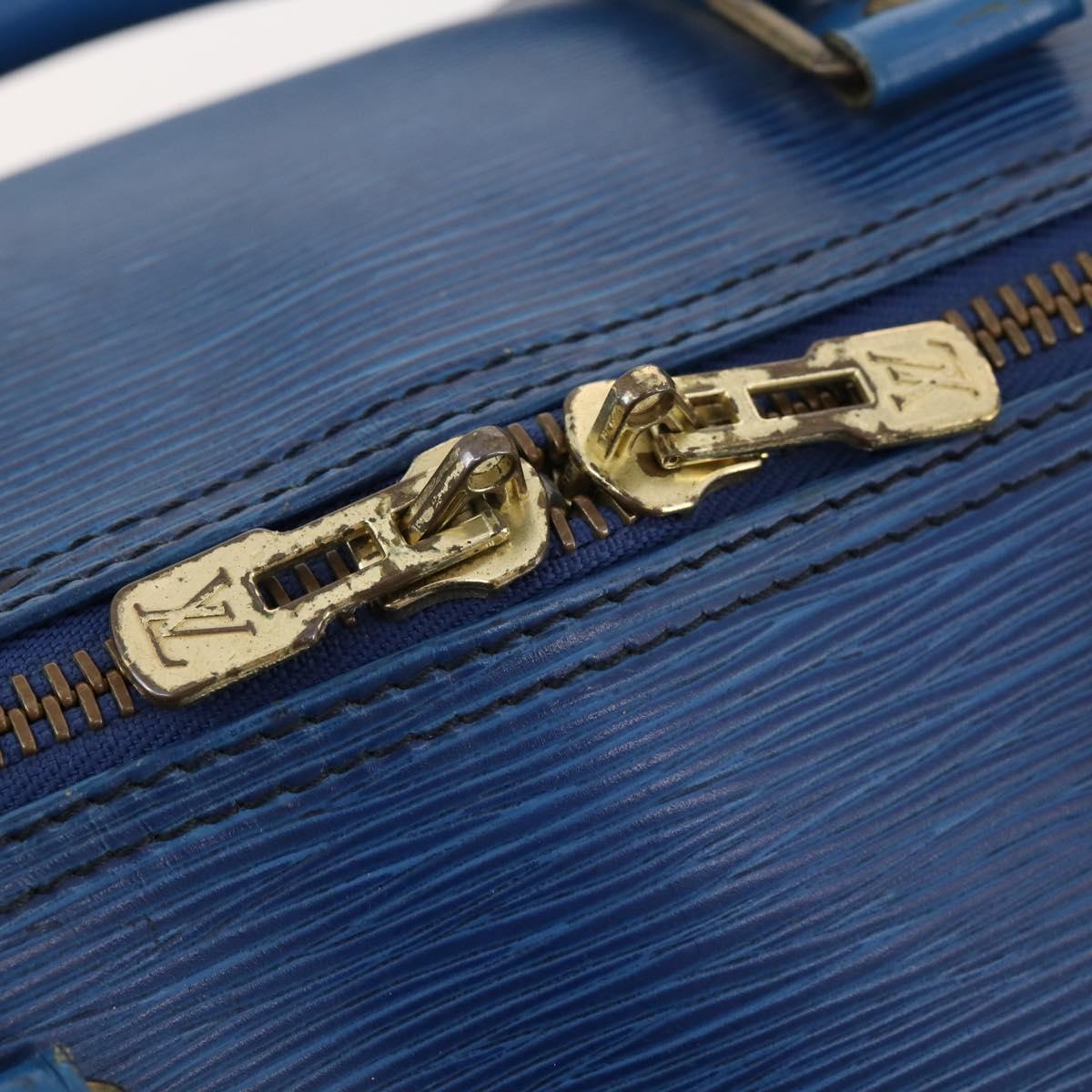 LOUIS VUITTON Epi Keepall 55 Boston Bag Toledo Blue M42955 LV Auth BA11448