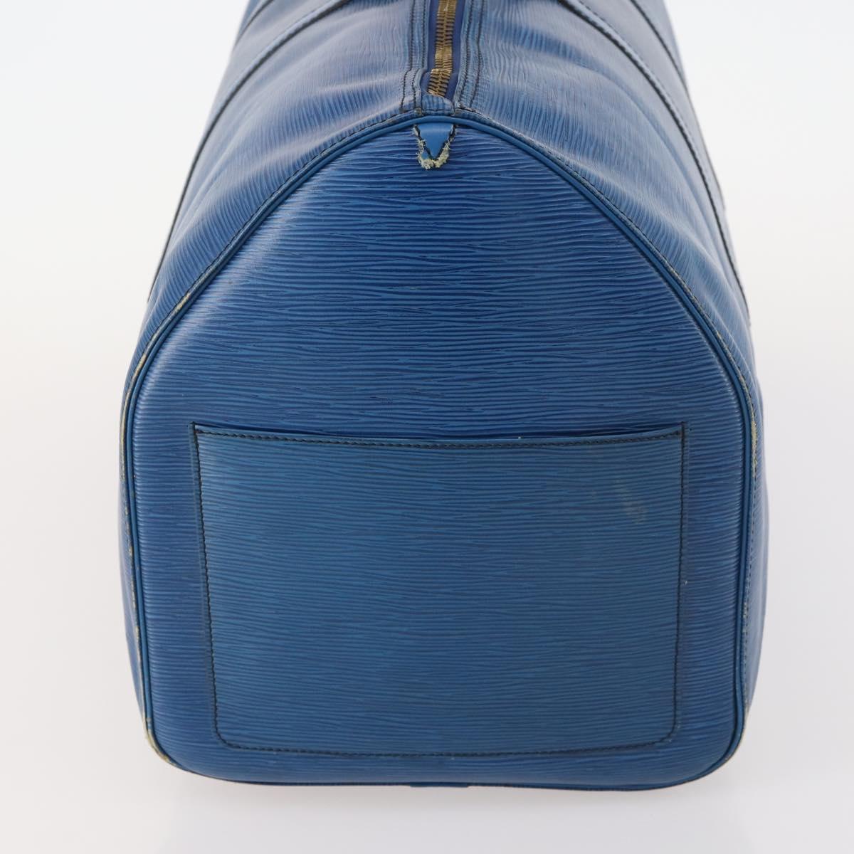 LOUIS VUITTON Epi Keepall 55 Boston Bag Toledo Blue M42955 LV Auth BA11448