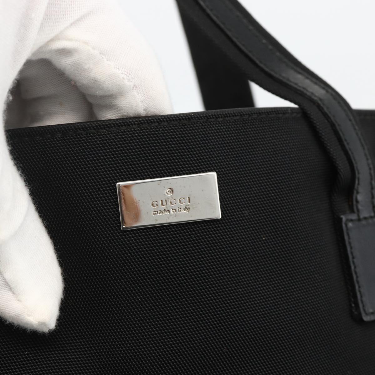 GUCCI Hand Bag Canvas Black Silver 002 1080 Auth BA11451
