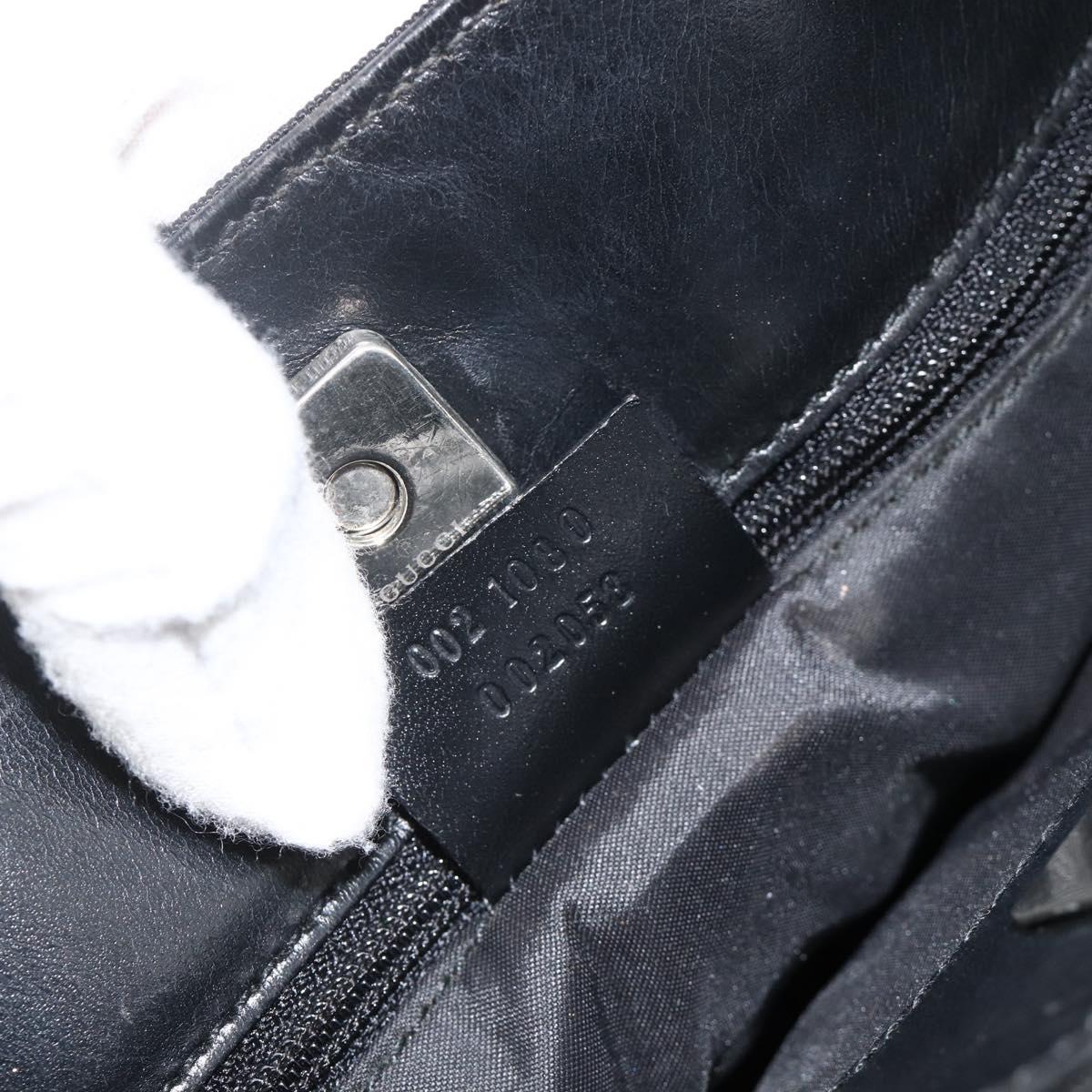 GUCCI Hand Bag Canvas Black Silver 002 1080 Auth BA11451