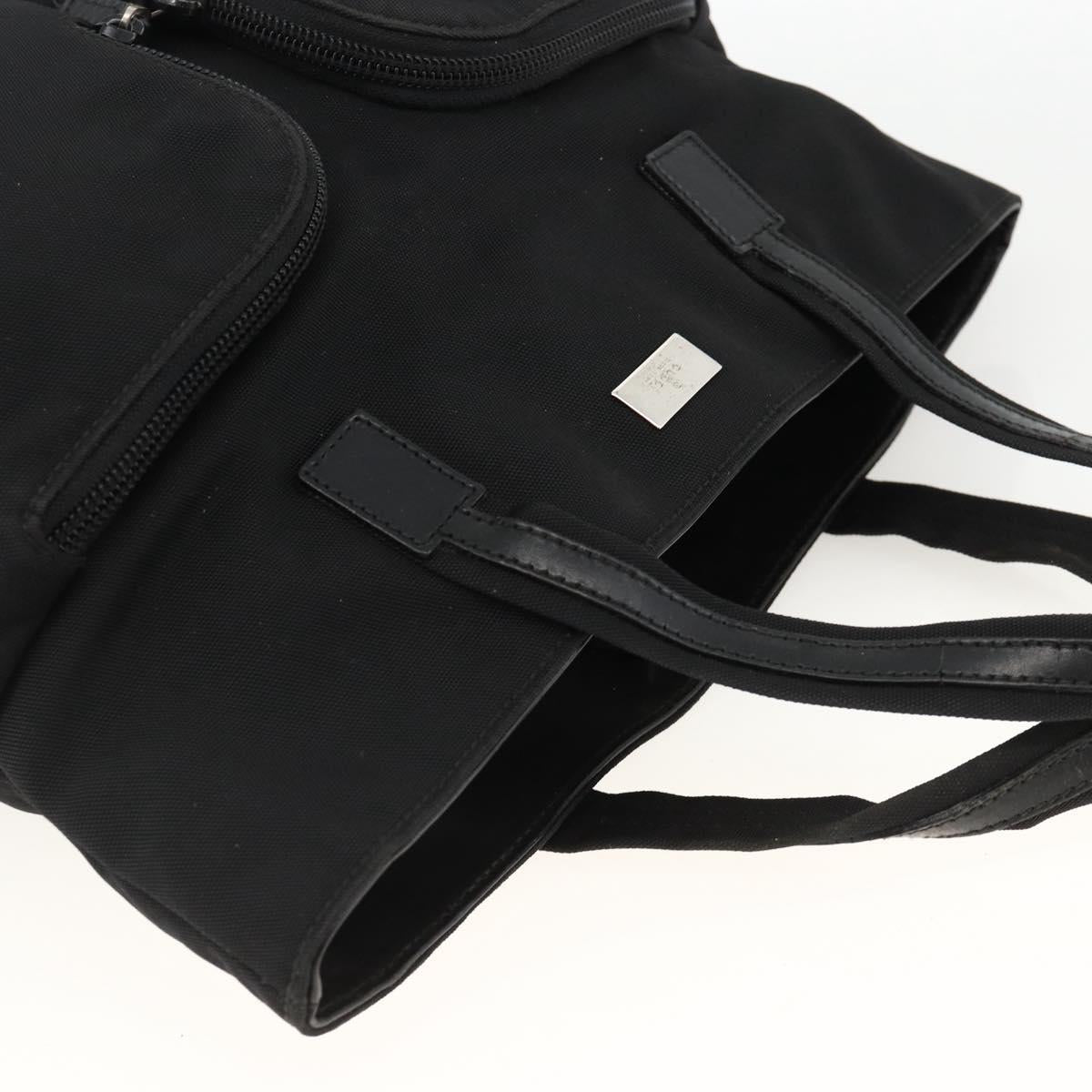 GUCCI Hand Bag Canvas Black Silver 002 1080 Auth BA11451