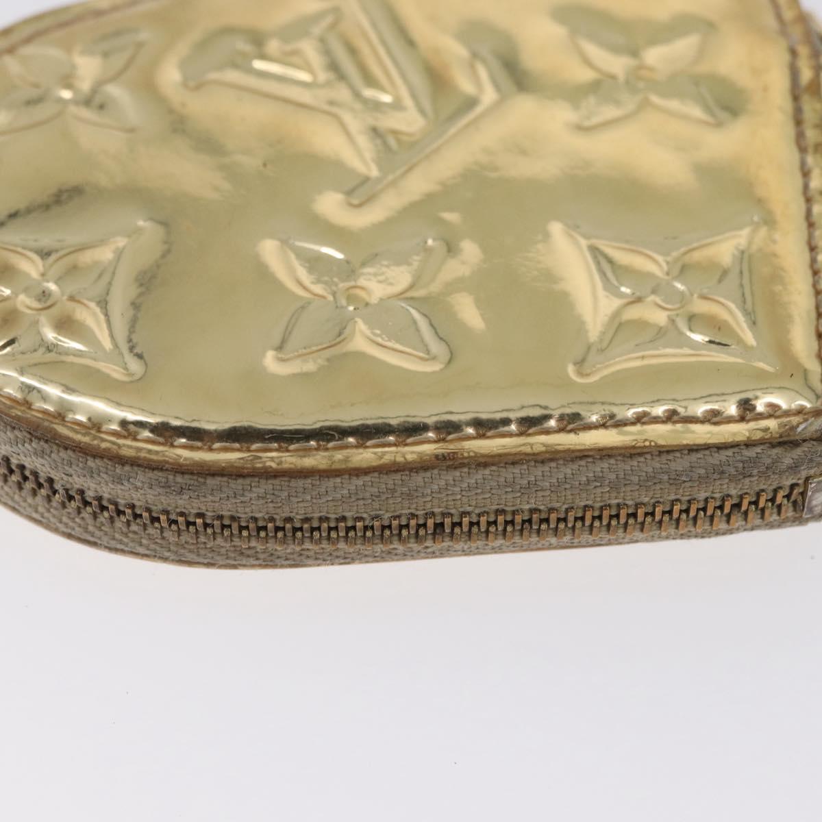 LOUIS VUITTON Miroir Porte Monnaie Coeur Purse Gold Dore M93567 LV Auth BA11456