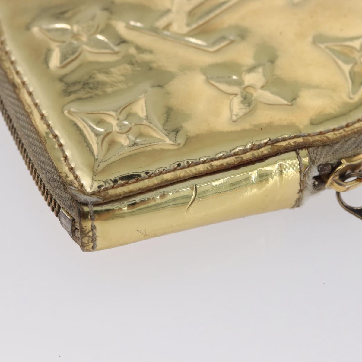 LOUIS VUITTON Miroir Porte Monnaie Coeur Purse Gold Dore M93567 LV Auth BA11456