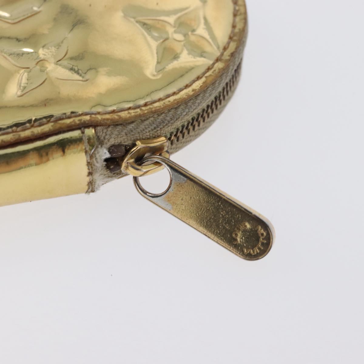 LOUIS VUITTON Miroir Porte Monnaie Coeur Purse Gold Dore M93567 LV Auth BA11456