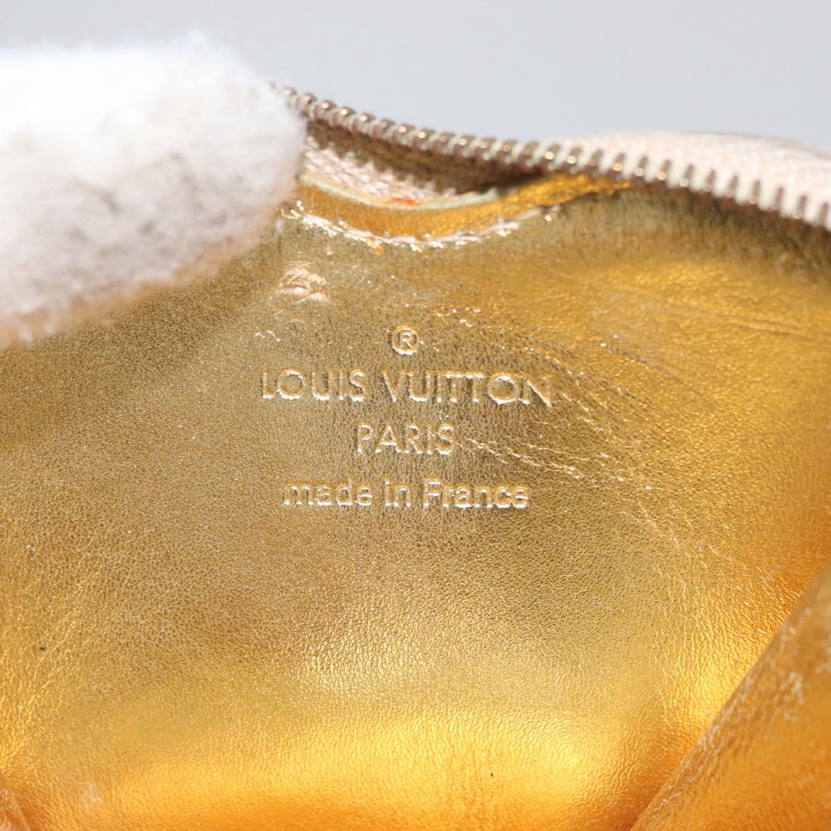 LOUIS VUITTON Miroir Porte Monnaie Coeur Purse Gold Dore M93567 LV Auth BA11456
