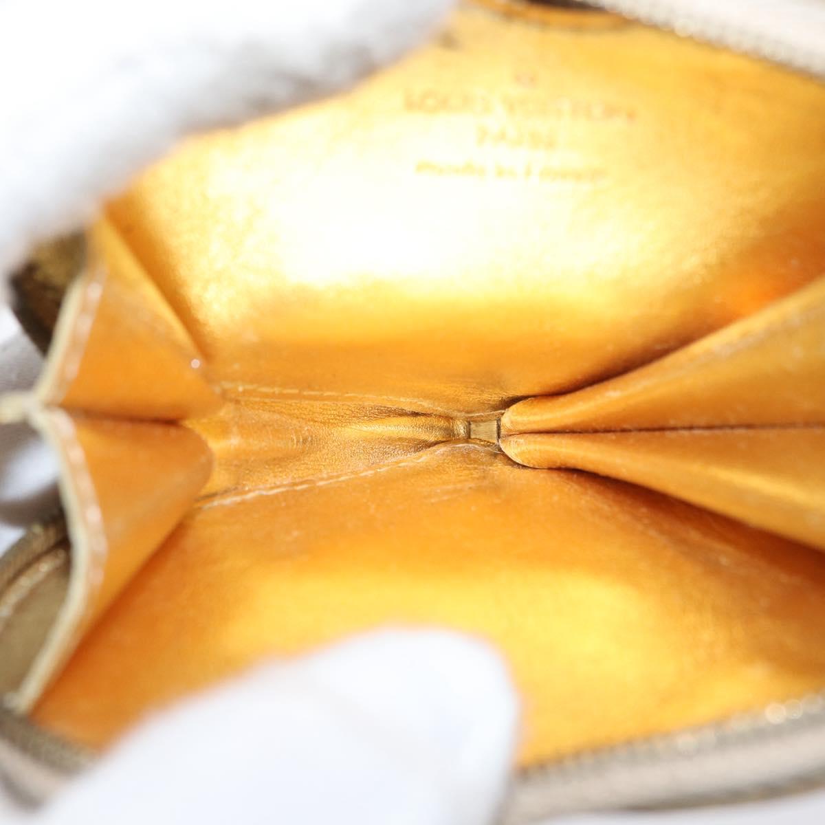 LOUIS VUITTON Miroir Porte Monnaie Coeur Purse Gold Dore M93567 LV Auth BA11456
