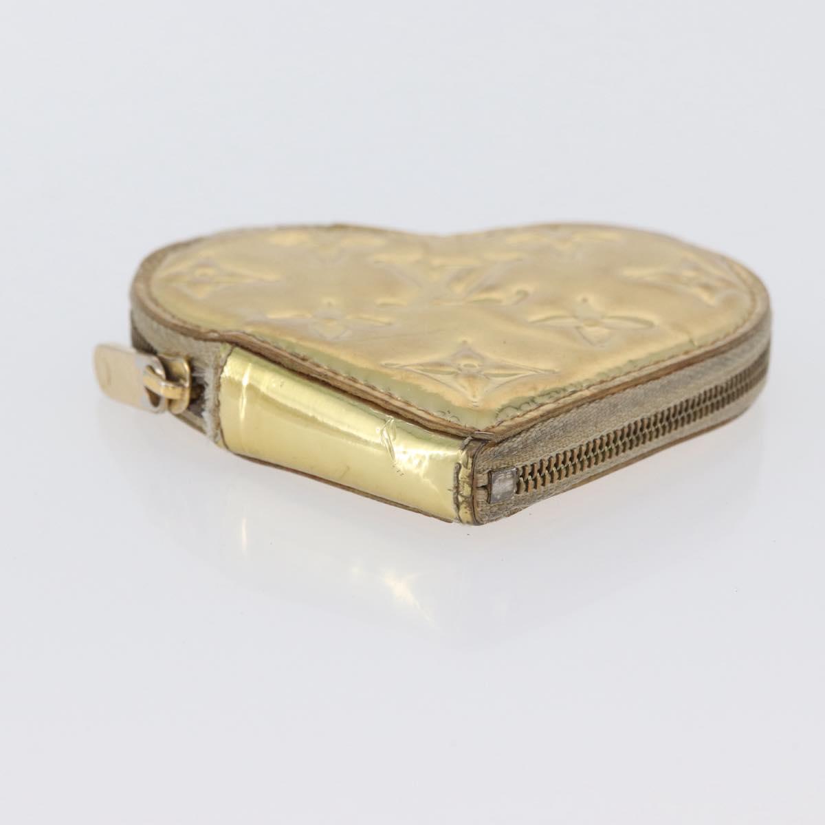 LOUIS VUITTON Miroir Porte Monnaie Coeur Purse Gold Dore M93567 LV Auth BA11456