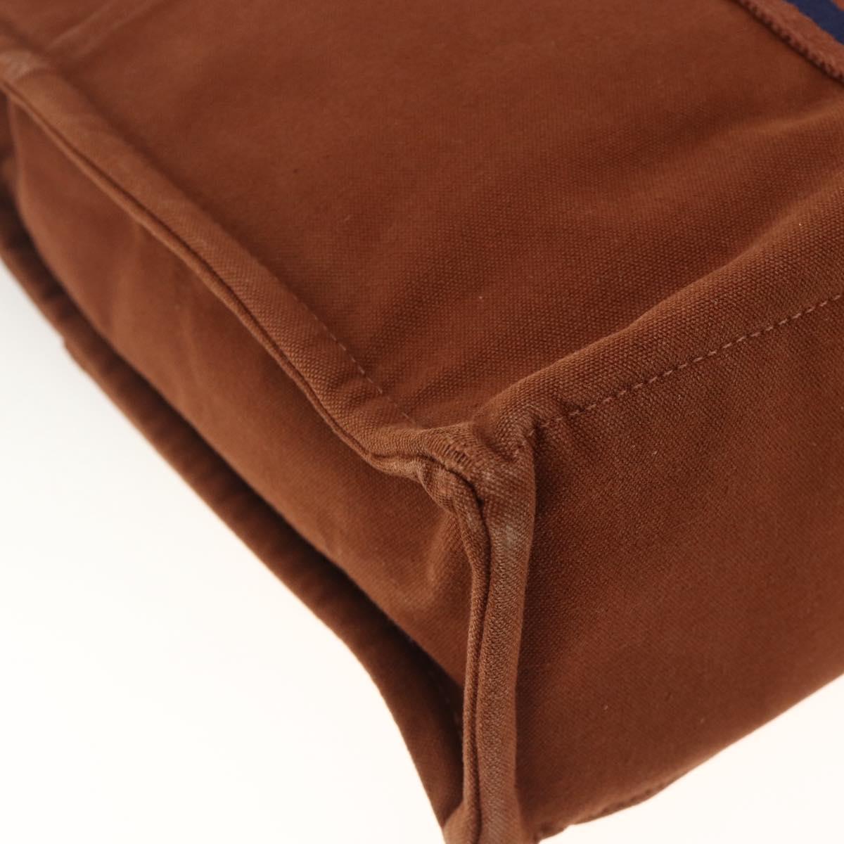 HERMES Fourre ToutMM Hand Bag Canvas Brown Auth BA11462