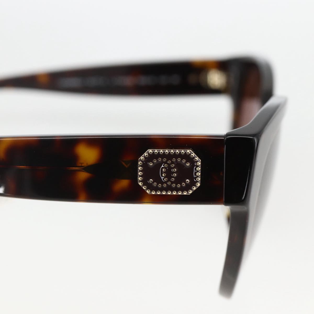 CHANEL Sunglasses plastic Brown CC Auth BA11463