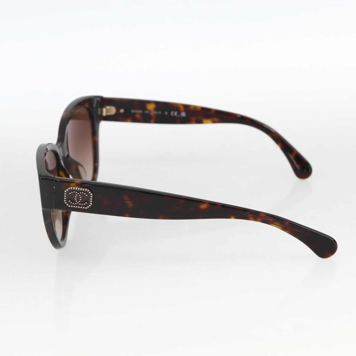 CHANEL Sunglasses plastic Brown CC Auth BA11463