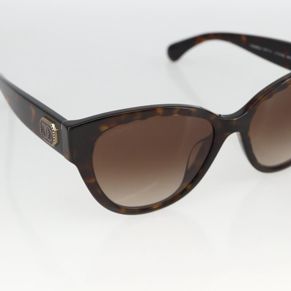 CHANEL Sunglasses plastic Brown CC Auth BA11463