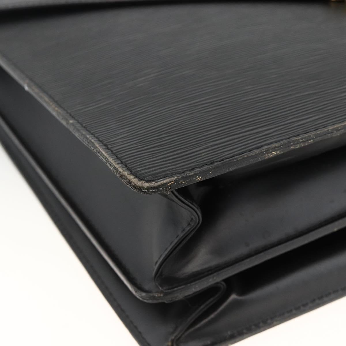 LOUIS VUITTON Epi ServietteConseiller Business Bag Black M54422 LV Auth BA11466