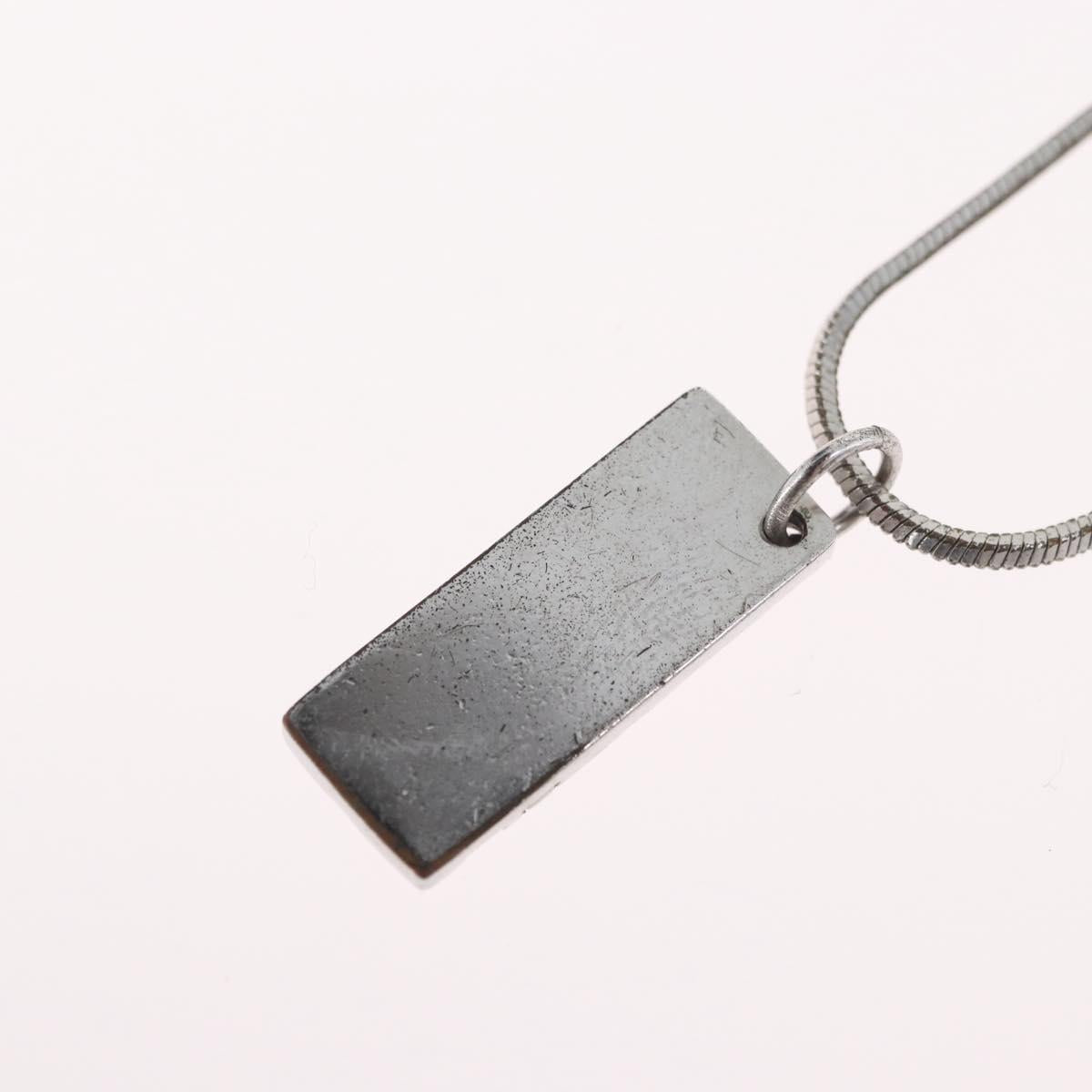 Christian Dior Necklace metal Silver Auth BA11470