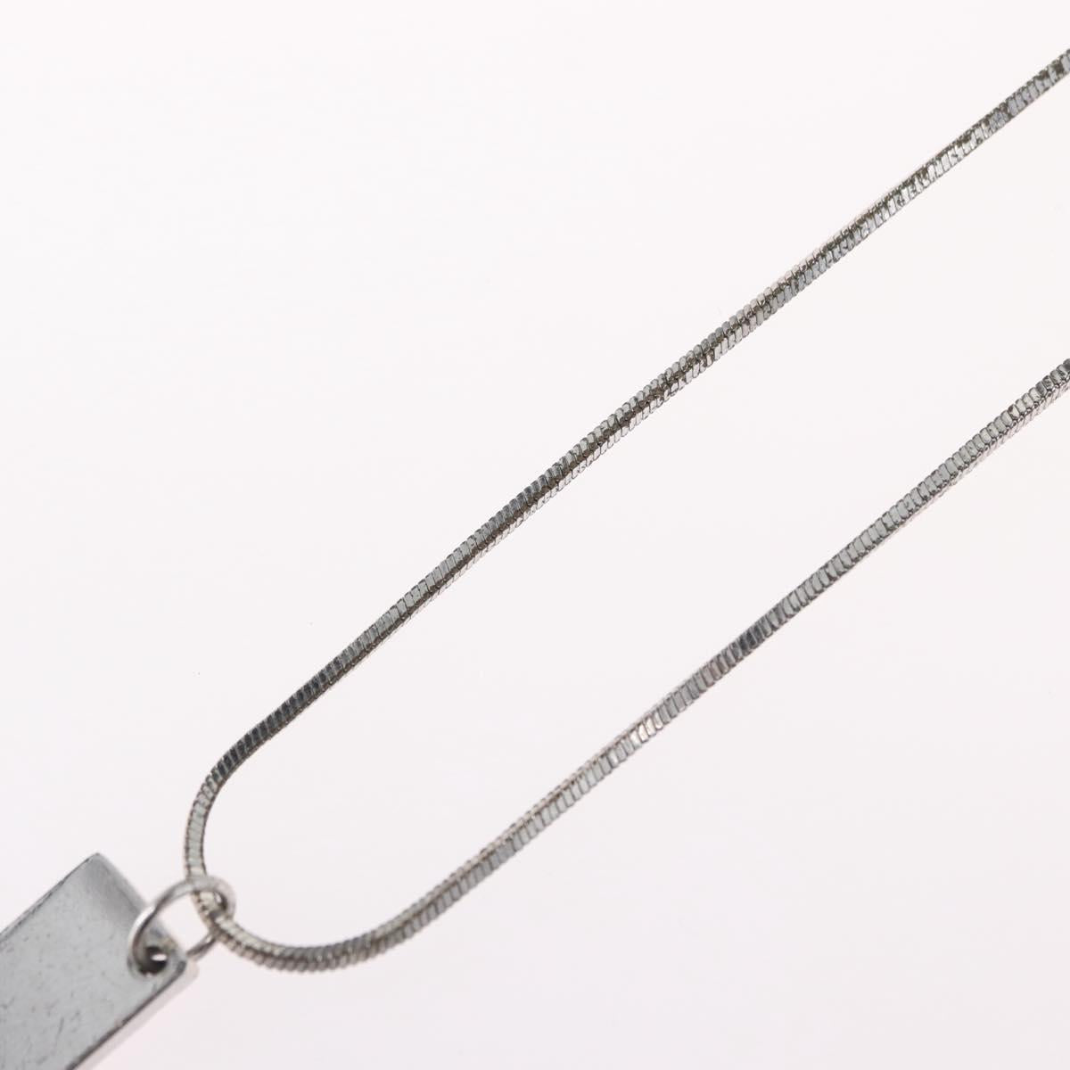 Christian Dior Necklace metal Silver Auth BA11470