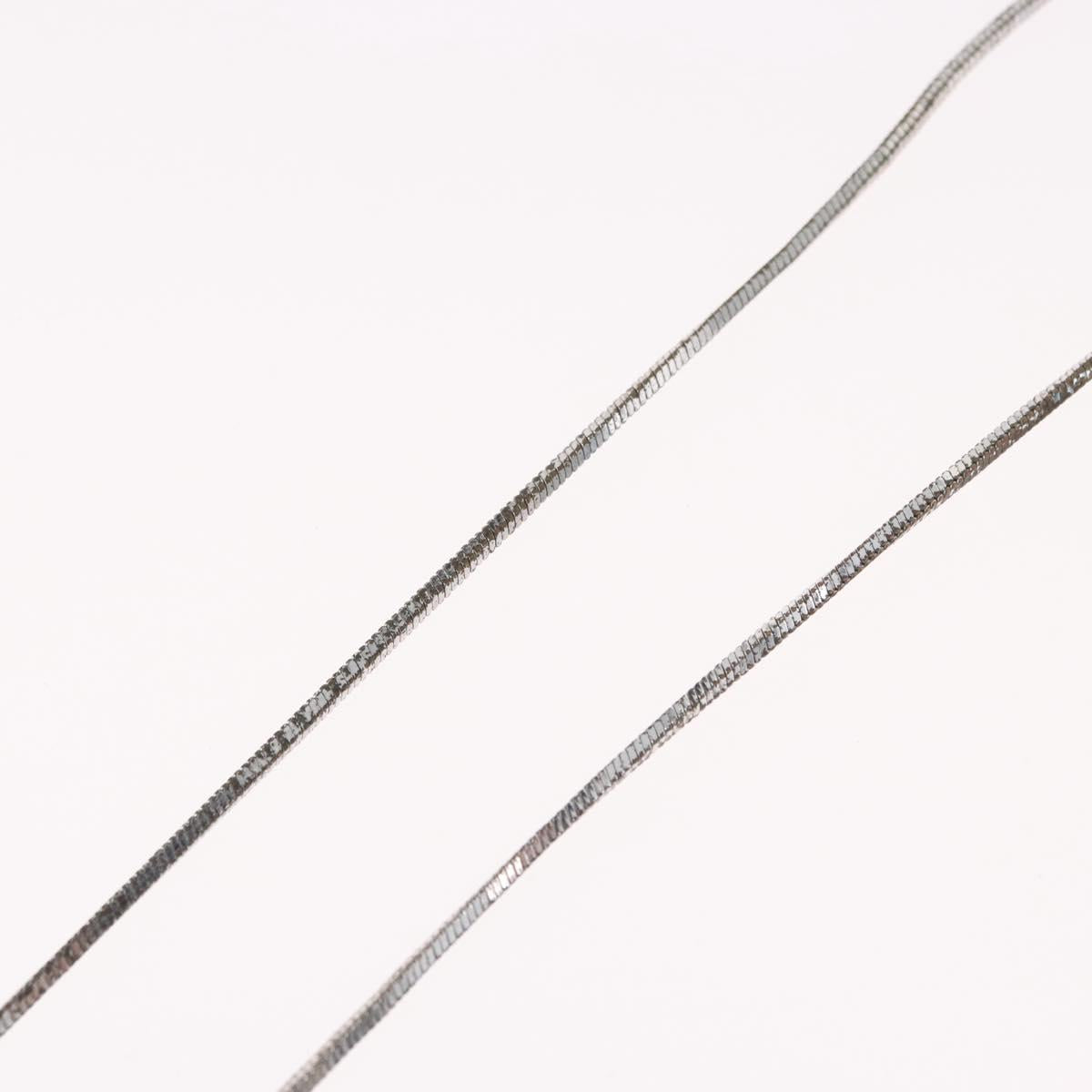 Christian Dior Necklace metal Silver Auth BA11470