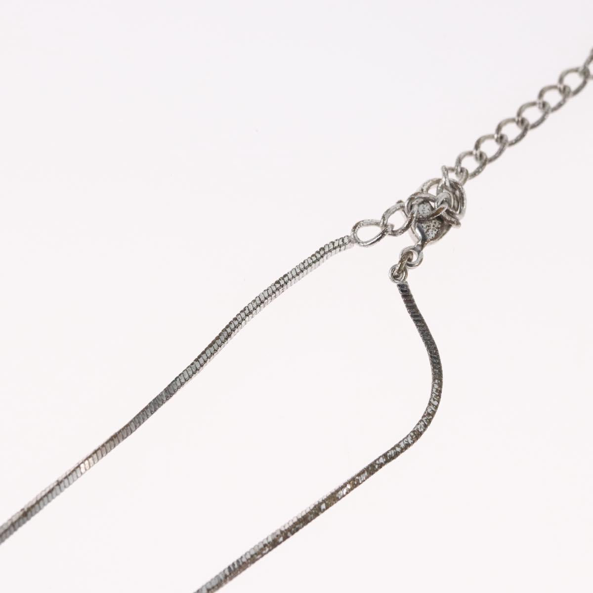 Christian Dior Necklace metal Silver Auth BA11470