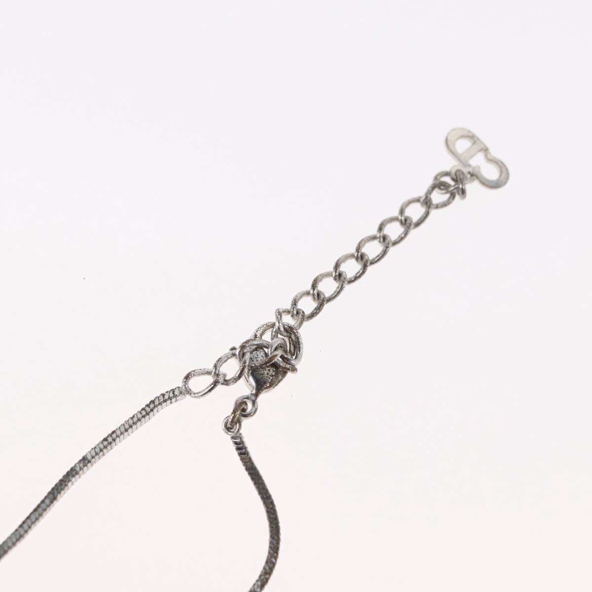 Christian Dior Necklace metal Silver Auth BA11470