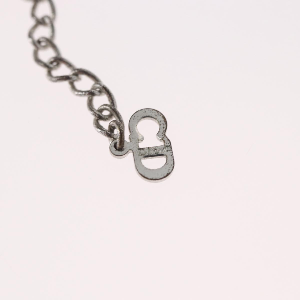Christian Dior Necklace metal Silver Auth BA11470