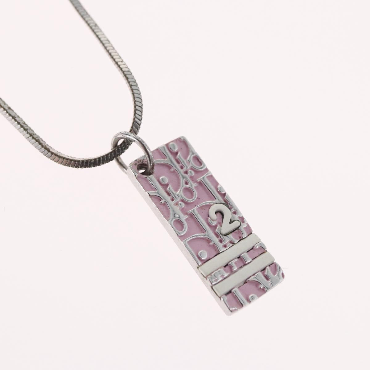 Christian Dior Necklace metal Silver Auth BA11470