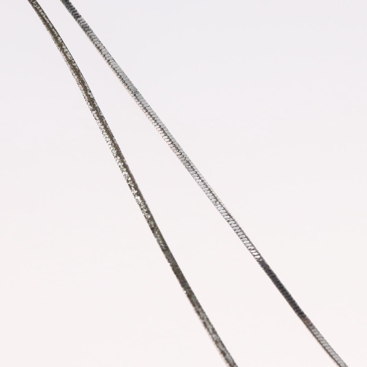 Christian Dior Necklace metal Silver Auth BA11470