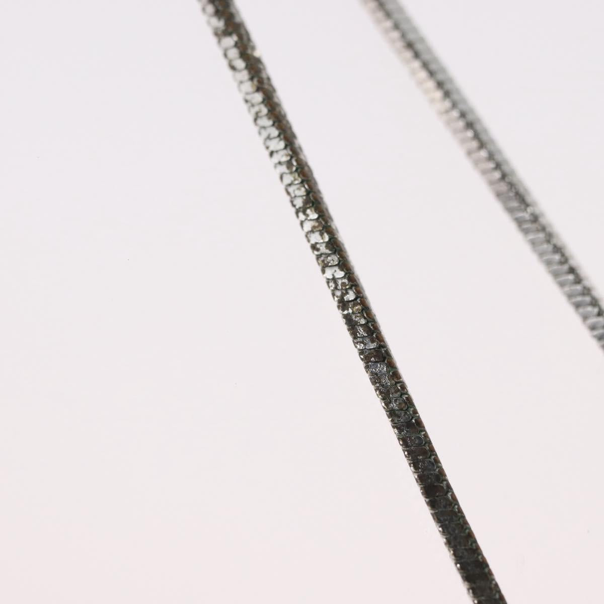 Christian Dior Necklace metal Silver Auth BA11470