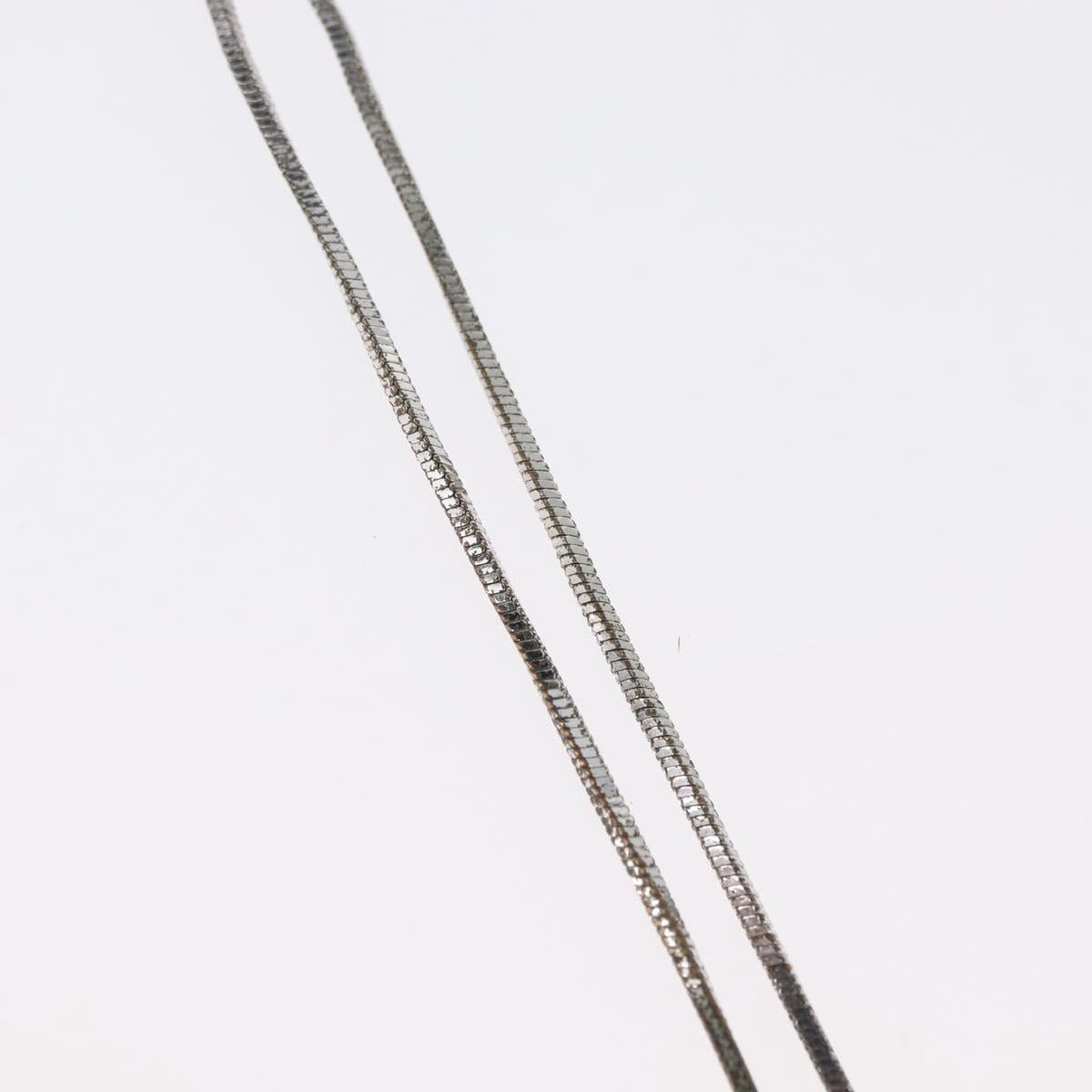 Christian Dior Necklace metal Silver Auth BA11470