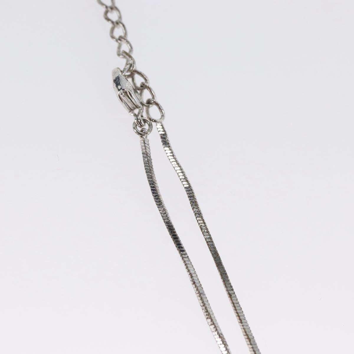 Christian Dior Necklace metal Silver Auth BA11470