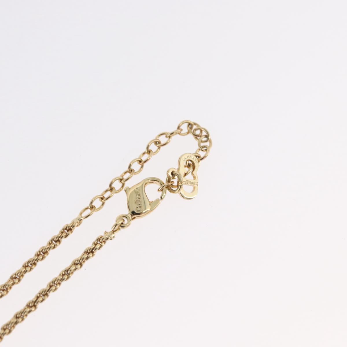 Christian Dior Necklace metal Gold Tone Auth BA11471A