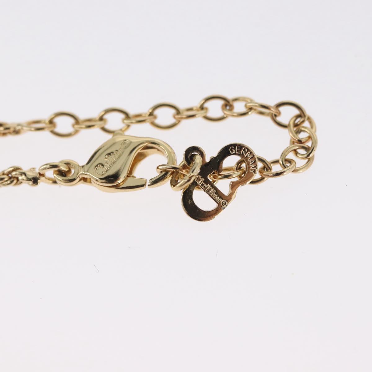 Christian Dior Necklace metal Gold Tone Auth BA11471A