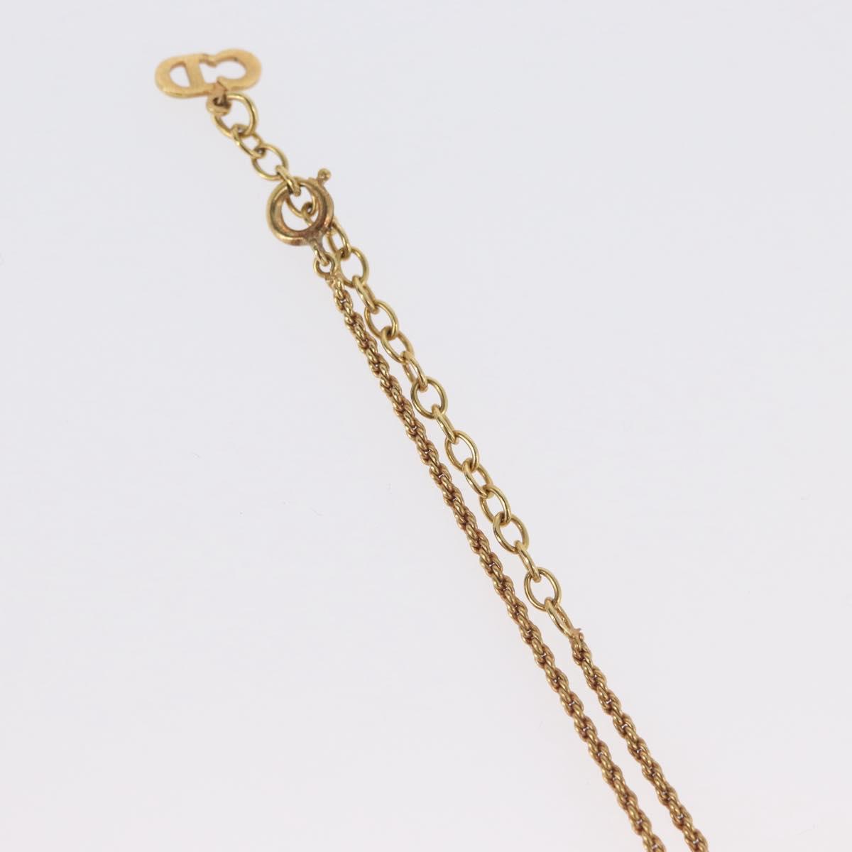 Christian Dior Necklace metal Gold Tone Auth BA11472