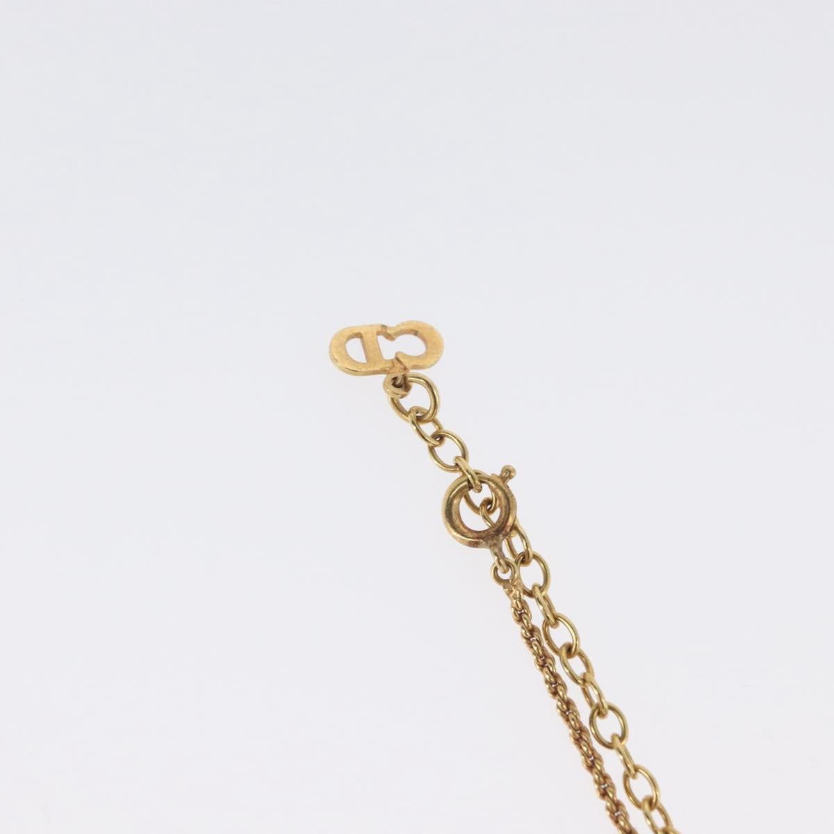 Christian Dior Necklace metal Gold Tone Auth BA11472