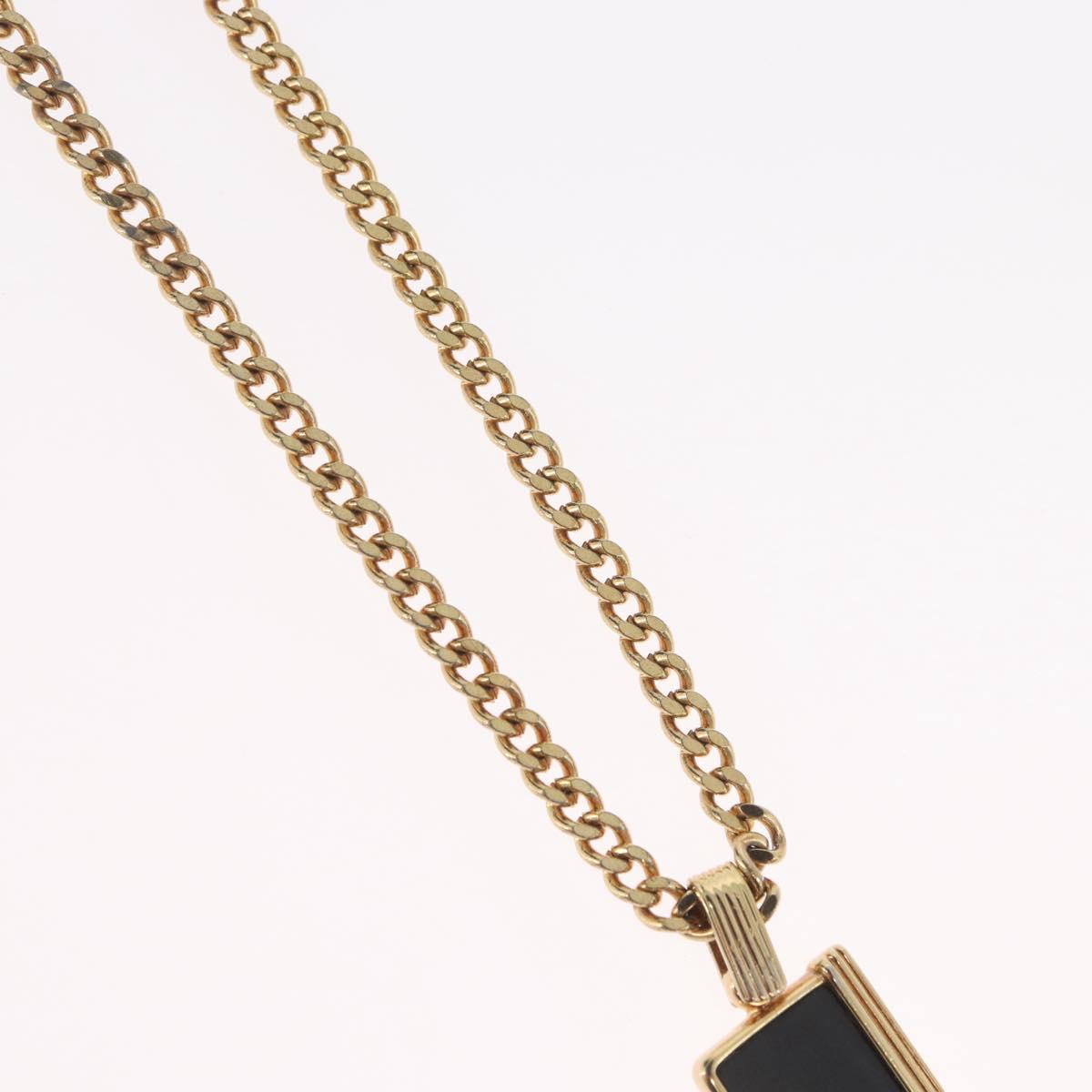 Christian Dior Necklace metal Gold Tone Auth BA11475
