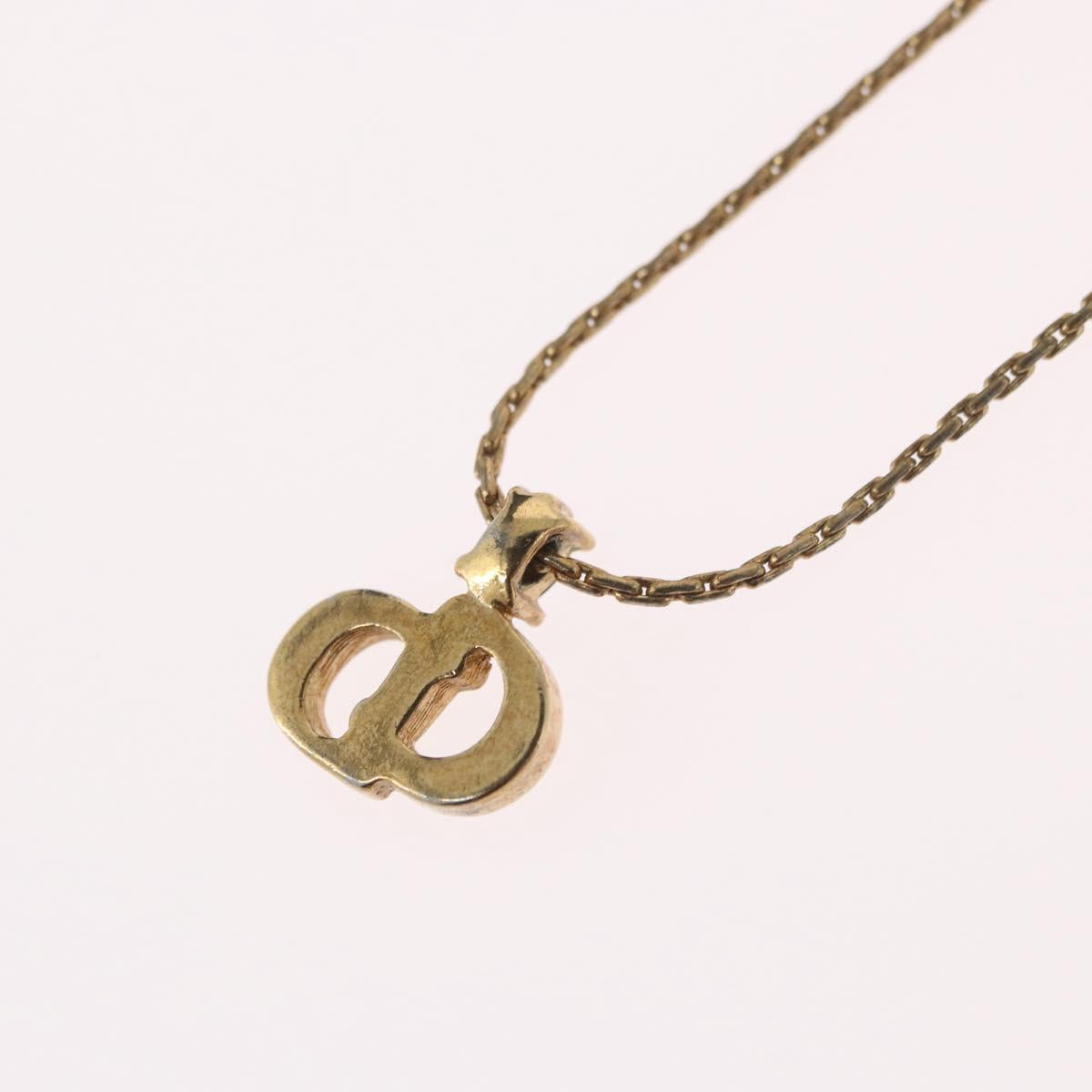 Christian Dior Necklace metal Gold Tone Auth BA11476