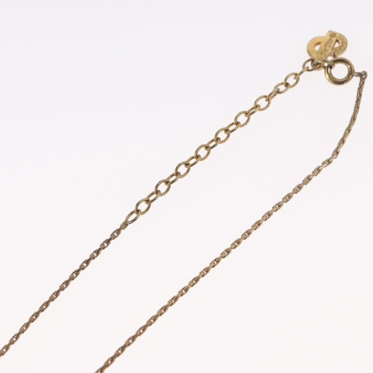 Christian Dior Necklace metal Gold Tone Auth BA11476