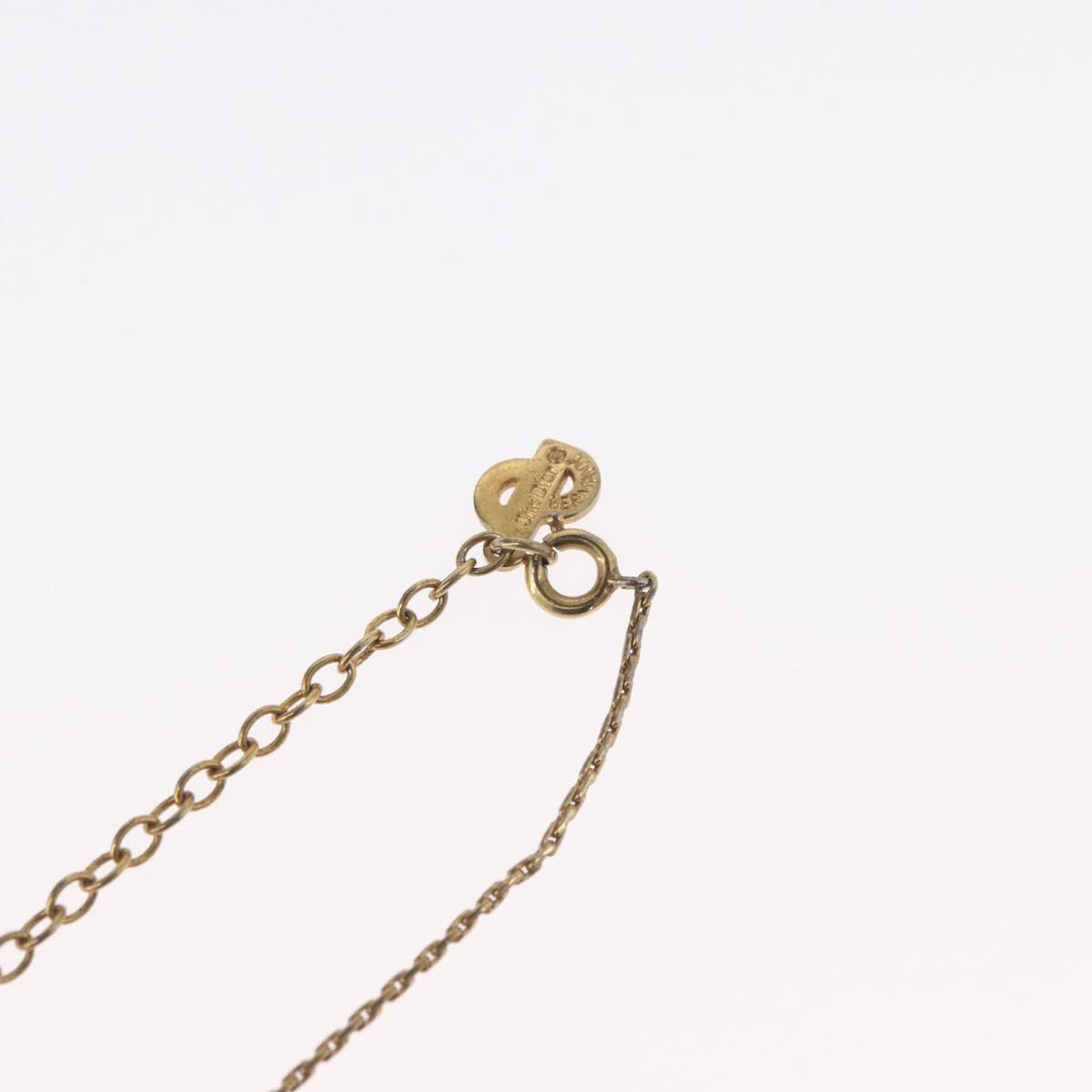 Christian Dior Necklace metal Gold Tone Auth BA11476