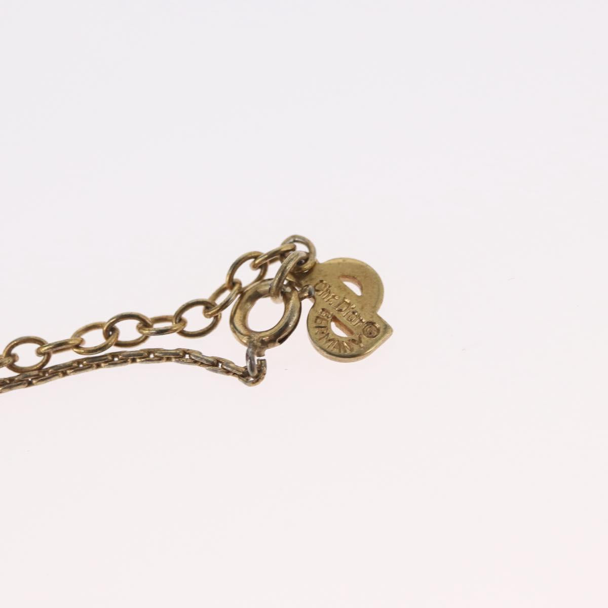 Christian Dior Necklace metal Gold Tone Auth BA11476