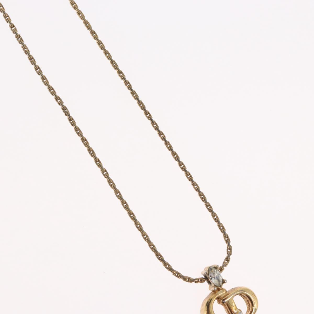 Christian Dior Necklace metal Gold Tone Auth BA11476