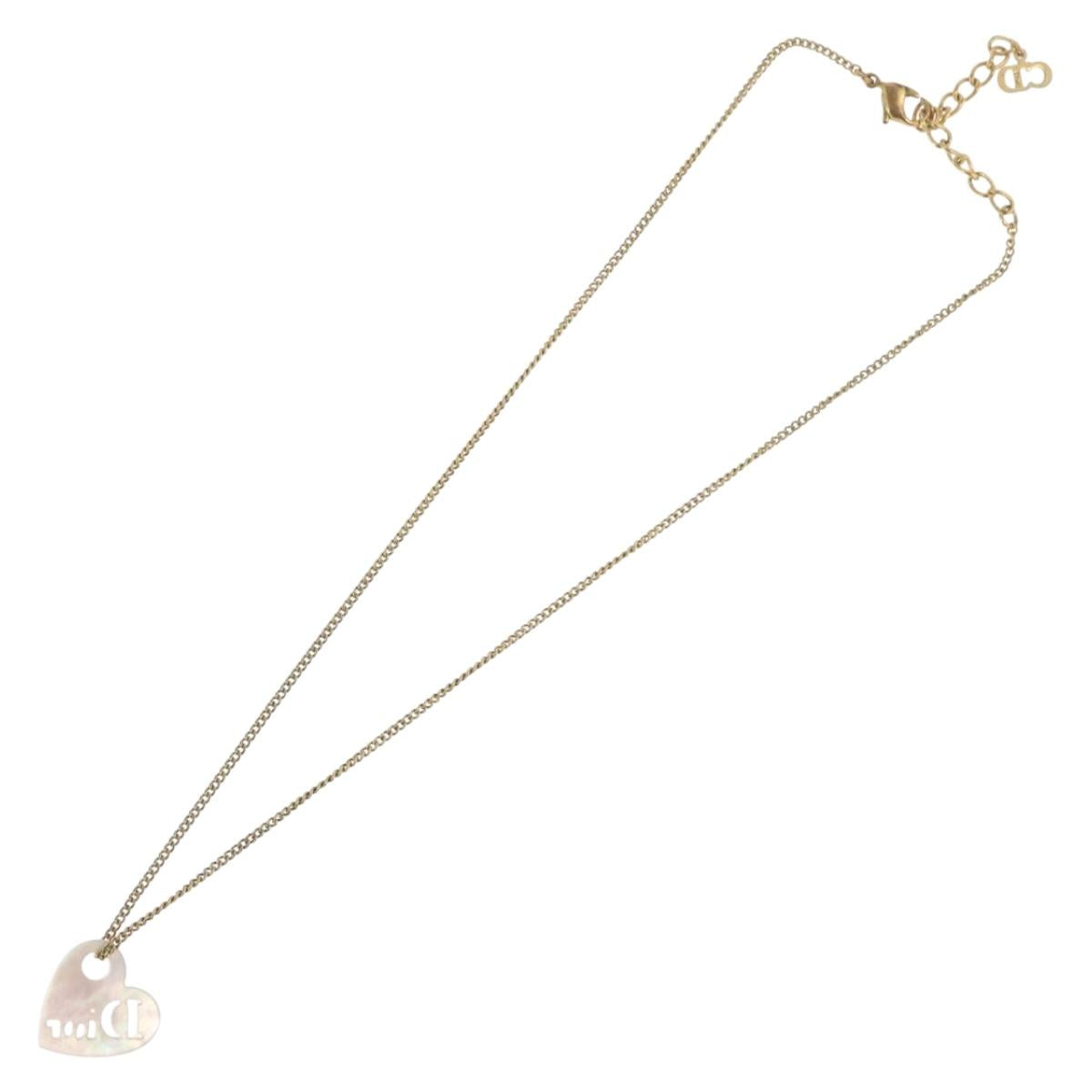 Christian Dior Necklace metal Gold Tone Auth BA11477