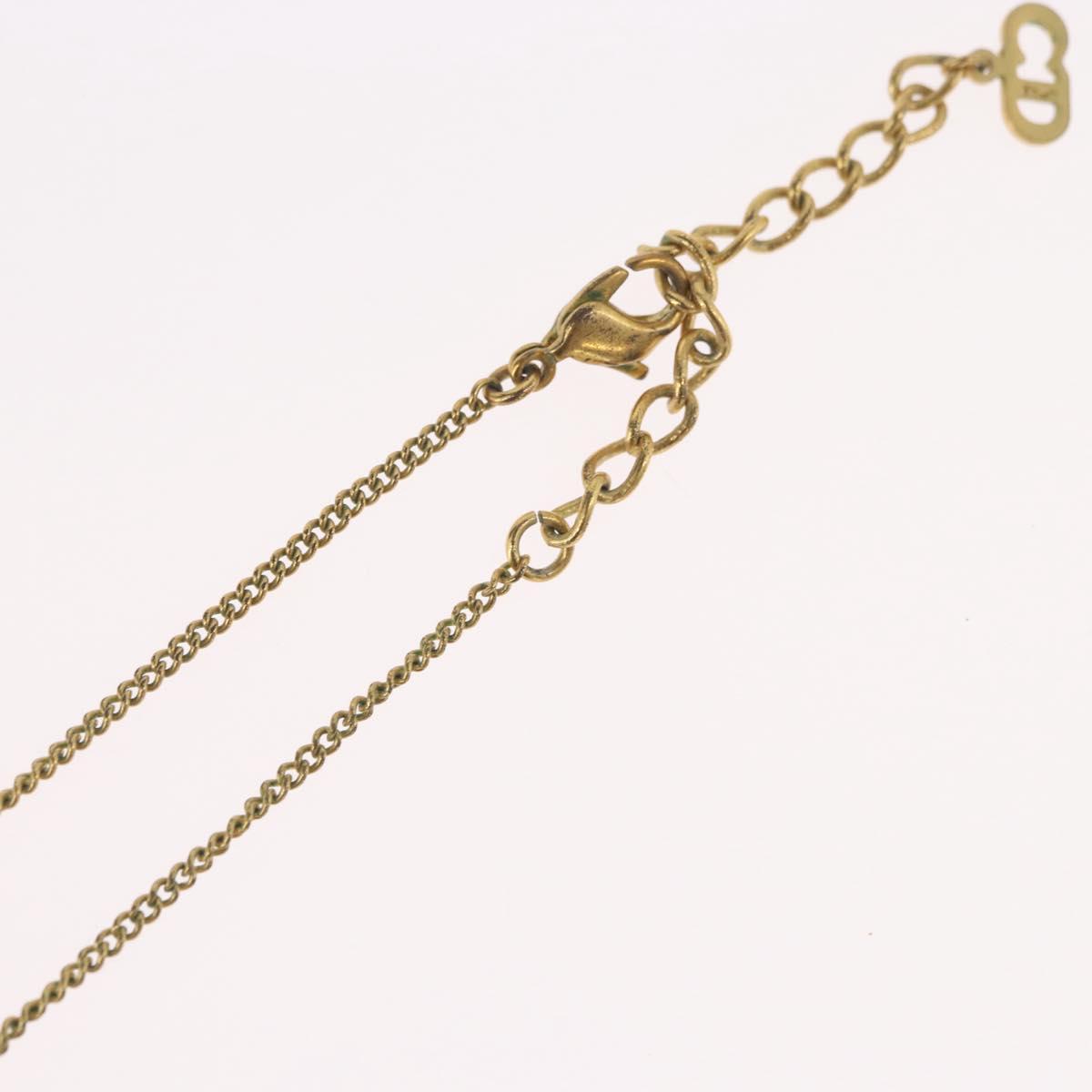 Christian Dior Necklace metal Gold Tone Auth BA11477
