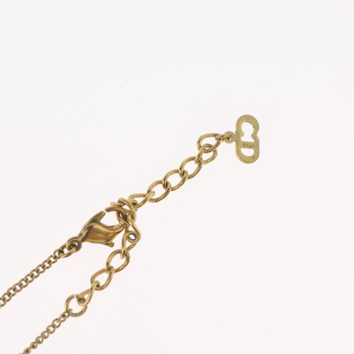Christian Dior Necklace metal Gold Tone Auth BA11477