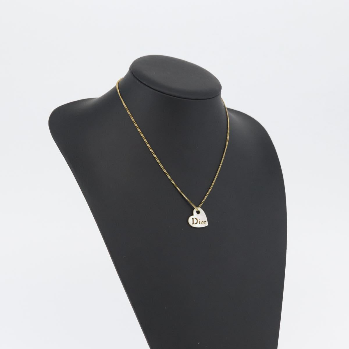 Christian Dior Necklace metal Gold Tone Auth BA11477