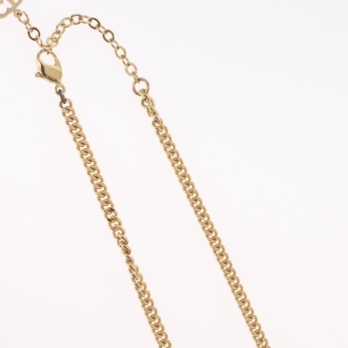 Christian Dior Necklace metal Gold Tone Auth BA11478