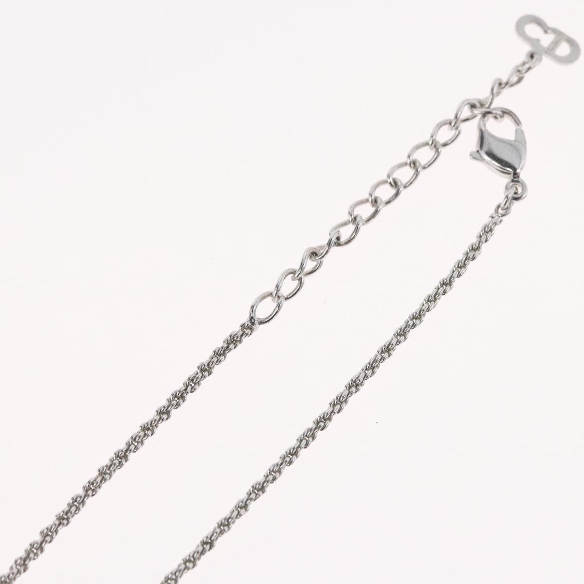 Christian Dior Necklace metal Silver Auth BA11479