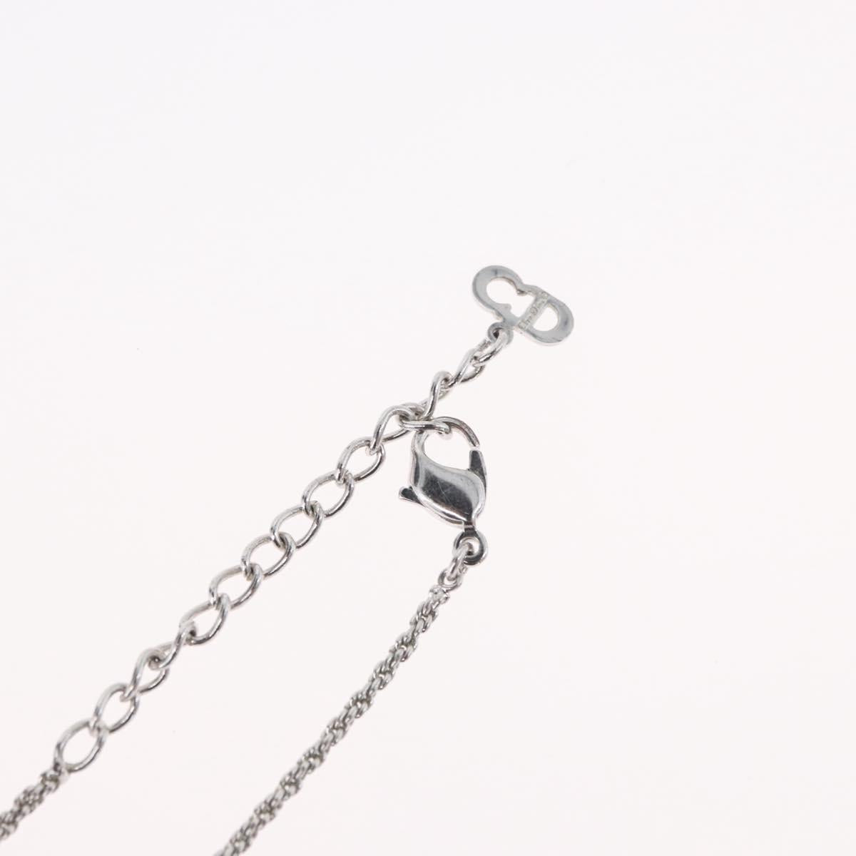 Christian Dior Necklace metal Silver Auth BA11479