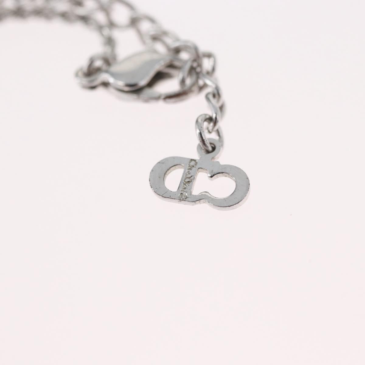 Christian Dior Necklace metal Silver Auth BA11479