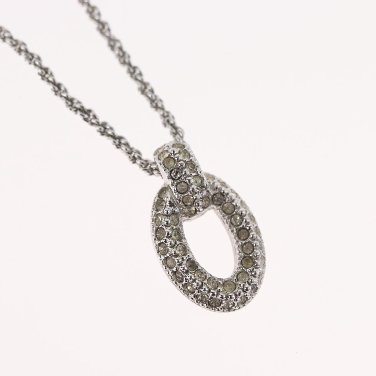 Christian Dior Necklace metal Silver Auth BA11479