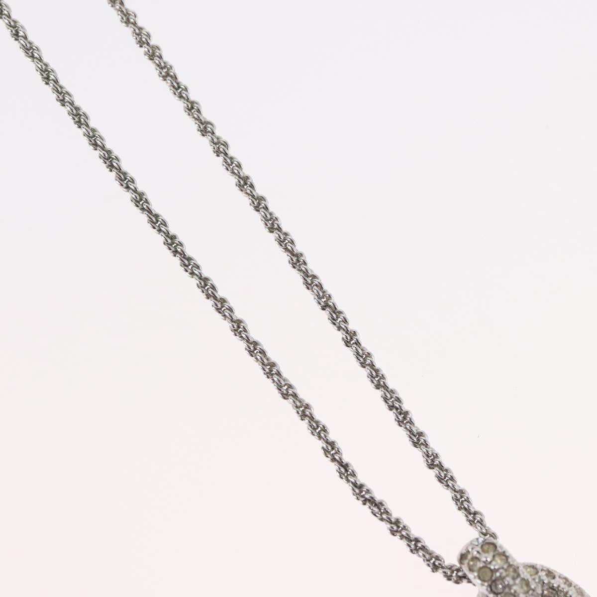 Christian Dior Necklace metal Silver Auth BA11479