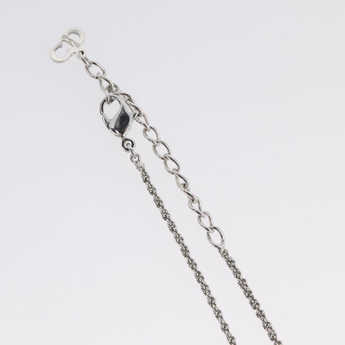 Christian Dior Necklace metal Silver Auth BA11479