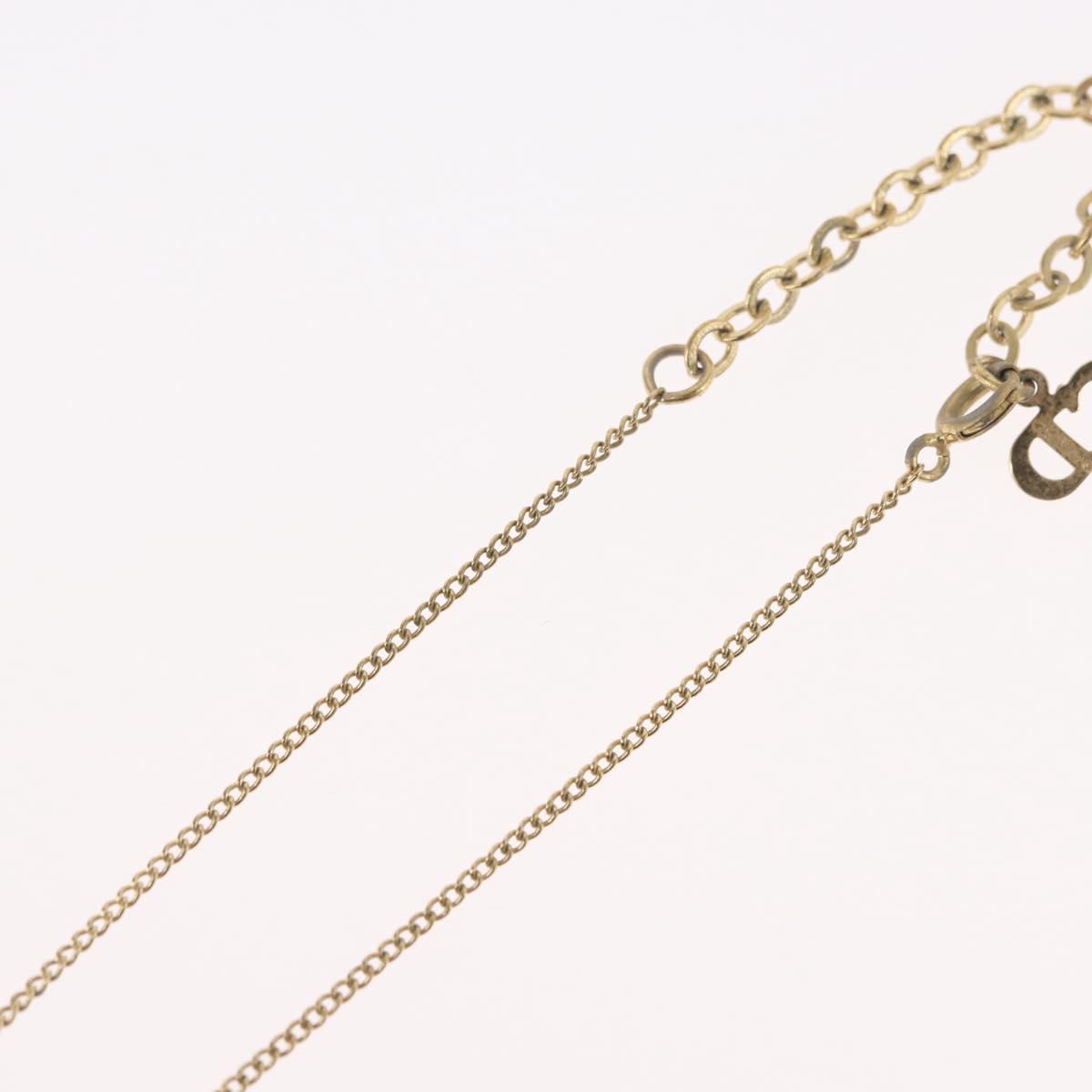 Christian Dior Necklace metal Gold Tone Auth BA11480