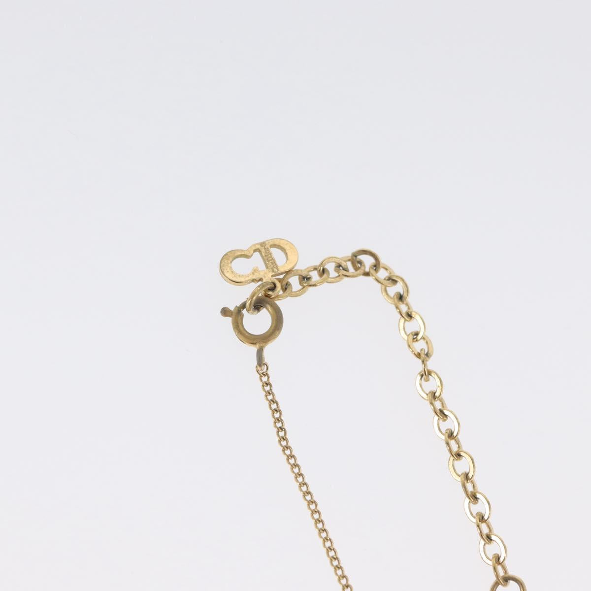 Christian Dior Necklace metal Gold Tone Auth BA11480